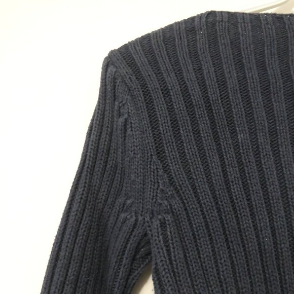 VTG POLO JEANS CO. Ralph Lauren | small | Navy Ribbed Patriotic USA Flag Sweater - Picture 11 of 16